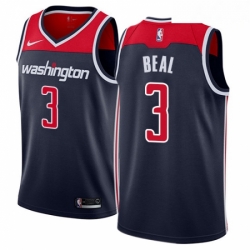 Mens Nike Washington Wizards 3 Bradley Beal Swingman Navy Blue NBA Jersey Statement Edition 