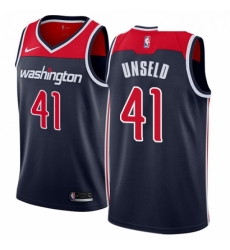 Mens Nike Washington Wizards 41 Wes Unseld Authentic Navy Blue NBA Jersey Statement Edition