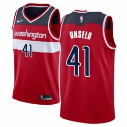 Mens Nike Washington Wizards 41 Wes Unseld Swingman Red Road NBA Jersey Icon Edition