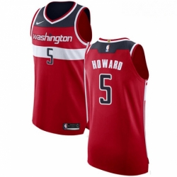 Mens Nike Washington Wizards 5 Juwan Howard Authentic Red Road NBA Jersey Icon Edition