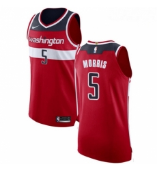 Mens Nike Washington Wizards 5 Markieff Morris Authentic Red Road NBA Jersey Icon Edition 