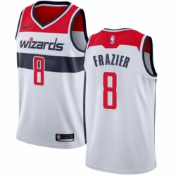 Mens Nike Washington Wizards 8 Tim Frazier Authentic White Home NBA Jersey Association Edition 