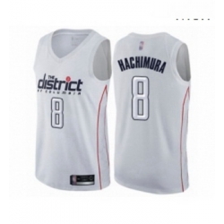Mens Washington Wizards 8 Rui Hachimura Authentic White Basketball Jersey City Edition 