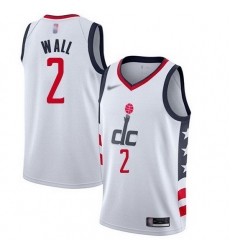 Wizards  2 John Wall White Basketball Swingman City Edition 2019 20 Jersey