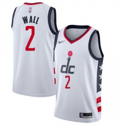 Wizards  2 John Wall White Basketball Swingman City Edition 2019 20 Jersey