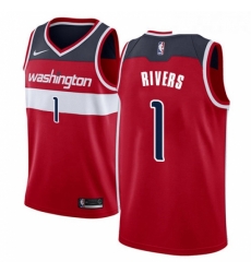 Womens Nike Washington Wizards 1 Austin Rivers Swingman Red NBA Jersey Icon Edition 