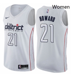 Womens Nike Washington Wizards 21 Dwight Howard Swingman White NBA Jersey City Edition 