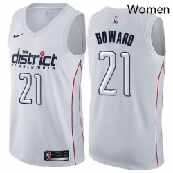 Womens Nike Washington Wizards 21 Dwight Howard Swingman White NBA Jersey City Edition 