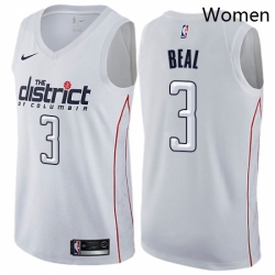 Womens Nike Washington Wizards 3 Bradley Beal Swingman White NBA Jersey City Edition 