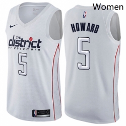 Womens Nike Washington Wizards 5 Juwan Howard Swingman White NBA Jersey City Edition