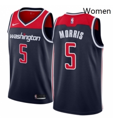 Womens Nike Washington Wizards 5 Markieff Morris Authentic Navy Blue NBA Jersey Statement Edition 