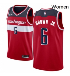 Womens Nike Washington Wizards 6 Troy Brown Jr Swingman Red NBA Jersey Icon Edition 