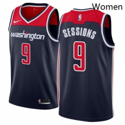 Womens Nike Washington Wizards 9 Ramon Sessions Authentic Navy Blue NBA Jersey Statement Edition 