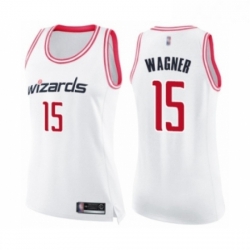 Womens Washington Wizards 15 Moritz Wagner Swingman White Pink Fashion Basketball Jersey 