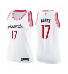 Womens Washington Wizards 17 Isaac Bonga Swingman White Pink Fashion Basketball Jersey 
