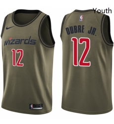 Youth Nike Washington Wizards 12 Kelly Oubre Jr Swingman Green Salute to Service NBA Jersey
