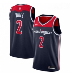 Youth Nike Washington Wizards 2 John Wall Authentic Navy Blue NBA Jersey Statement Edition