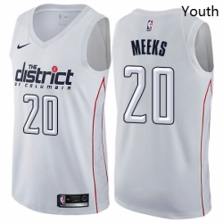 Youth Nike Washington Wizards 20 Jodie Meeks Swingman White NBA Jersey City Edition 
