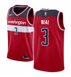 Youth Nike Washington Wizards 3 Bradley Beal Swingman Red Road NBA Jersey Icon Edition 