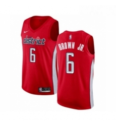 Youth Nike Washington Wizards 6 Troy Brown Jr Red Swingman Jersey Earned Edition 