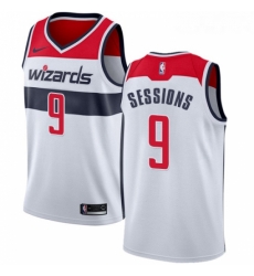 Youth Nike Washington Wizards 9 Ramon Sessions Swingman White NBA Jersey Association Edition 