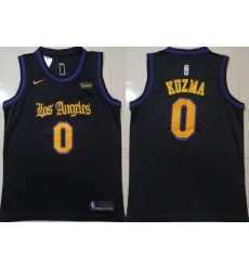 Lakers 0 Kyle Kuzma Black Nike Swingman Jersey