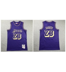 Lakers 23 Lebron James Purple 2008 19 Hardwood Classics Jersey