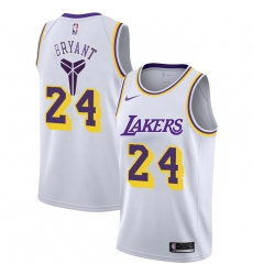 Lakers 24 Kobe Bryant White Nike Swingman Jersey