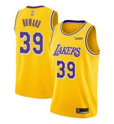 Lakers  39 Dwight Howard Gold Basketball Swingman Icon Edition Jersey