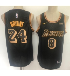 Lakers 8  26 24 Kobe Bryant Black Nike City Edition Swingman Jersey
