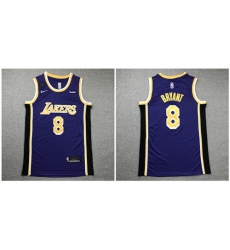 Lakers 8 Kobe Bryant Purple Nike KB Patch Swingman Jersey