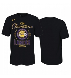 Los Angeles Lakers 2020 NBA Finals Champions T-Shirt Black Locker Room