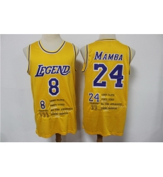 Los Angeles Lakers 8  2624 Kobe Bryant Yellow Nike Mamba Swingman Fashion Jersey