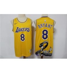 Los Angeles Lakers 8 Kobe Bryant Yellow Nike Swingman Fashion Jersey