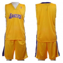 Los Angeles Lakers Blank Yellow Jerseys&Shorts