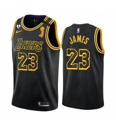Los Angeles Lakers LeBron James 2020 NBA Finals Champions Jersey Black Mamba Inspired