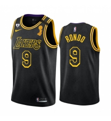 Los Angeles Lakers Rajon Rondo 2020 NBA Finals Champions Jersey Black Mamba Inspired