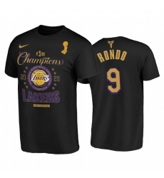 Los Angeles Lakers Rajon Rondo 2020 NBA Finals Champions T-Shirt Black Locker Room