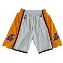 Los Angeles Lakers White Mesh Swingman NBA Shorts