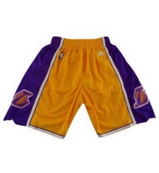 Los Angeles Lakers Yellow Mesh Swingman NBA Shorts