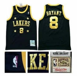 Men Lakers 8 Kobe Bryant black throwback  jersey