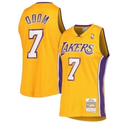 Men Lamar Odom #7 Los Angeles Lakers Yellow NBA Jerseys