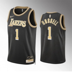 Men Los Angeles Lakers 1 D 27Angelo Russell Black 2024 Select Series Stitched Basketball Jersey