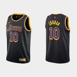 Men Los Angeles Lakers 10 Deandre Jordan Black Stitched Jersey