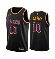 Men Los Angeles Lakers 10 Jared Dudley Black NBA Swingman 2020 21 Earned Edition Jersey