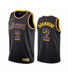 Men Los Angeles Lakers 2 Andre Drummond Black NBA Swingman 2020 21 Earned Edition Jersey