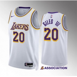Men Los Angeles Lakers 20 Harry Giles Iii White Association Edition Stitched Basketball Jersey