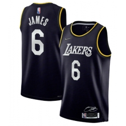 Men Los Angeles Lakers 2022 Black 75th Anniversary Select Series MVP Swingman Jersey