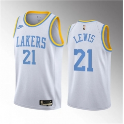 Men Los Angeles Lakers 21 Maxwell Lewis White 2023 Draft Association Edition Stitched Basketball Jersey