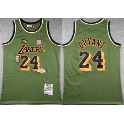 Men Los Angeles Lakers 24 Kobe Bryant Green 1996 97 Throwback Basketball Jersey